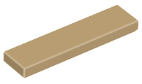 Tile 1 x 4 with Groove in Dark Tan