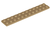 Plate 2 x 12 in Dark Tan