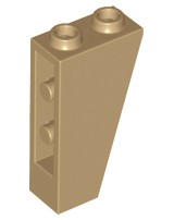 Brick Sloped Inverted 75° 2 x 1 x 3 in Dark Tan