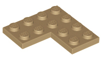 Plate 4 x 4 Corner in Dark Tan