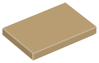 Tile 2 x 3 in Dark Tan