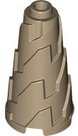 Cone 2 x 2 x 3 Jagged in Dark Tan