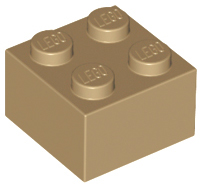 Brick 2 x 2 in Dark Tan