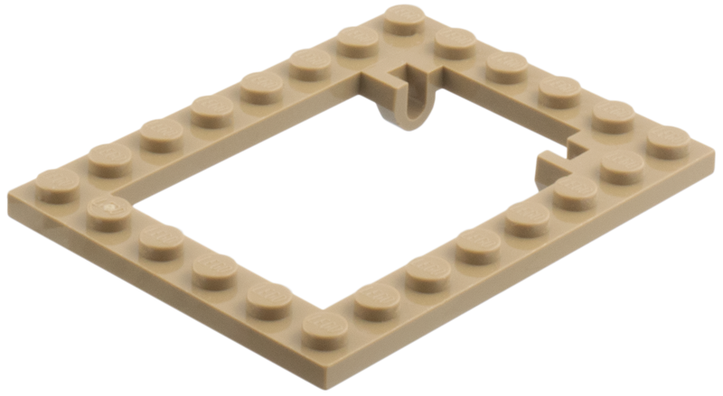 Plate Special 6 x 8 Trap Door Frame Horizontal in Dark Tan