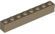 Brick 1 x 8 in Dark Tan
