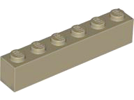Brick 1 x 6 in Dark Tan
