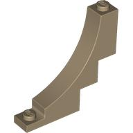 Brick Curved 1 x 5 x 4 Inverted in Dark Tan