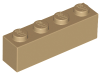 Brick 1 x 4 in Dark Tan