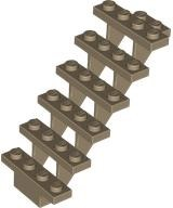 Stairs 7 x 4 x 6 Straight Open in Dark Tan