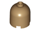 Brick Round 2 x 2 x 1 2/3 Dome Top, Hollow Stud in Dark Tan