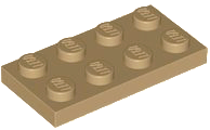 Plate 2 x 4 in Dark Tan