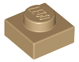 Plate 1 x 1 in Dark Tan