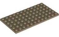 Plate 6 x 12 in Dark Tan