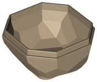 Rock Boulder 4 x 4, Bottom in Dark Tan