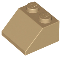 Brick Sloped 45° 2 x 2 in Dark Tan
