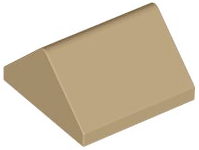 Brick Sloped 45° 2 x 2 Double in Dark Tan