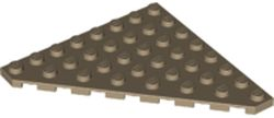 Wedge Plate 8 x 8 Cut Corner in Dark Tan