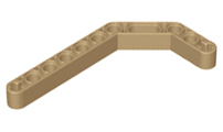 Technic Beam 1 x 11.5 Double Bent Thick in Dark Tan