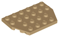 Wedge Plate 4 x 6 Cut Corners in Dark Tan