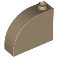Brick Curved 1 x 3 x 2 in Dark Tan
