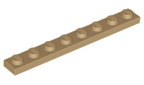 Plate 1 x 8 in Dark Tan