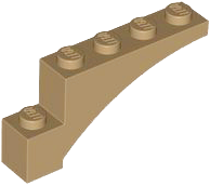 Brick Arch 1 x 5 x 2 in Dark Tan