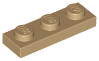 Plate 1 x 3 in Dark Tan