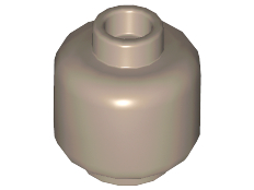 Minifig Head [Plain] [Hollow Stud] in Dark Tan