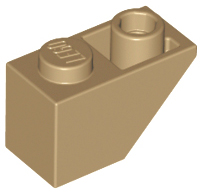 Brick Sloped Inverted 45° 2 x 1 in Dark Tan