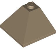 Brick Sloped 33° 3 x 3 Double Convex in Dark Tan