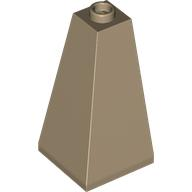 Brick Sloped 75° 2 x 2 x 3 Double Convex in Dark Tan