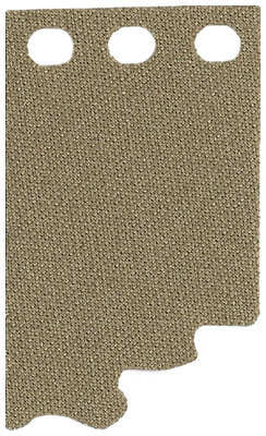 Curtain, Stepped with Three Hole in Dark Tan