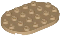 Plate Round 4 x 6 in Dark Tan