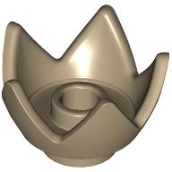 Crown / Flower / Egg Shell Half in Dark Tan