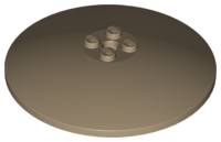 Dish 8 x 8 Inverted [Radar], Solid Studs, Rounded Anti-stud Underside in Dark Tan