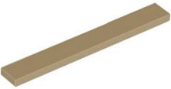 Tile 1 x 8 with Groove in Dark Tan