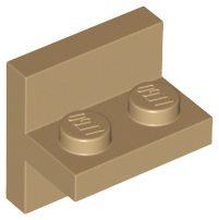 Bracket 2 x 2 with 1 x 2 Vertical Studs in Dark Tan