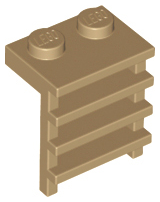 Plate Special 1 x 2 with Ladder in Dark Tan