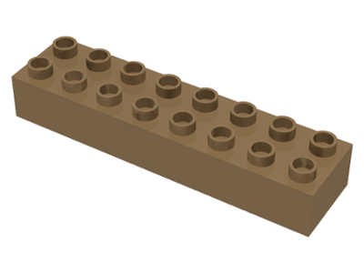 Duplo Brick 2 x 8 in Dark Tan