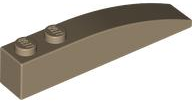 Brick Curved 6 x 1 in Dark Tan