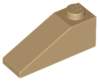 Brick Sloped 33° 3 x 1 in Dark Tan