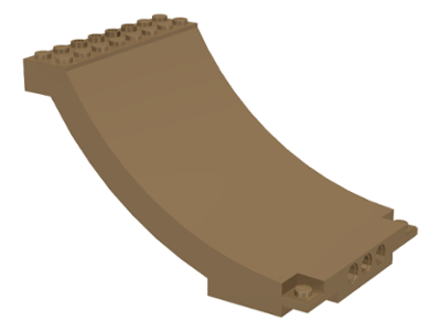 Sports Arena Section / Skateboard Ramp in Dark Tan