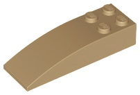 Brick Curved 6 x 2 in Dark Tan