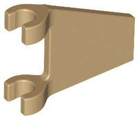 Flag 2 x 2 Trapezoid with Flat Area between Clips in Dark Tan