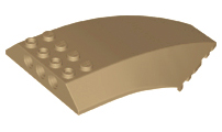 Windscreen 10 x 6 x 2 Curved in Dark Tan