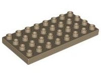 Duplo Plate 4 x 8 in Dark Tan