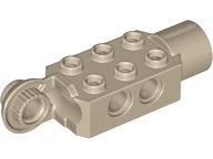Technic Brick Special 2 x 3 with Pin Holes, Rotation Joint Ball Half [Vertical Side], Rotation Joint Socket in Dark Tan