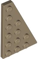 Wedge Plate 6 x 4 Right in Dark Tan