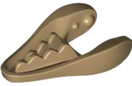 Animal Body Part, Dinosaur, Dilophosaurus / Gallimimus Lower Jaw with Teeth [Plain] in Dark Tan