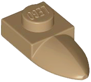 Plate Special 1 x 1 with Tooth in Dark Tan